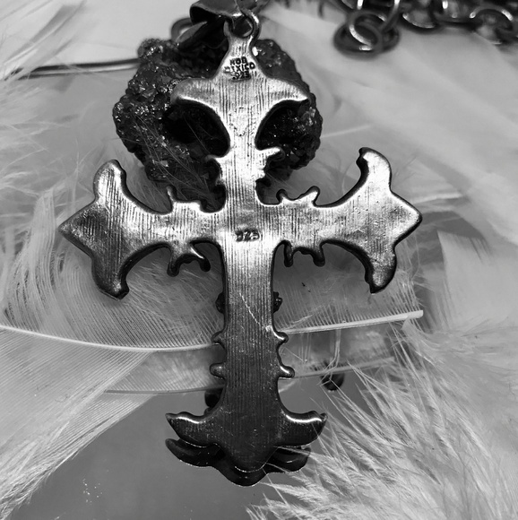 📿HP! LG OLD WORLD VINTAGE STERLING SILVER CROSS📿 - Picture 3 of 4